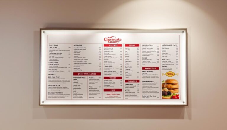 Cheesecake Factory Nutrition Menu