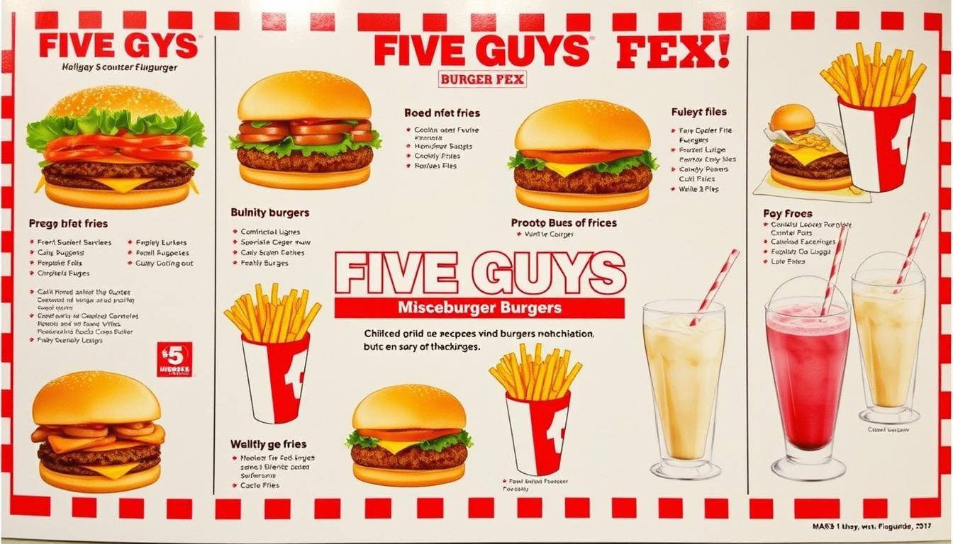 Five Guys Burger Menu