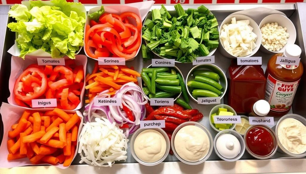 Five Guys toppings