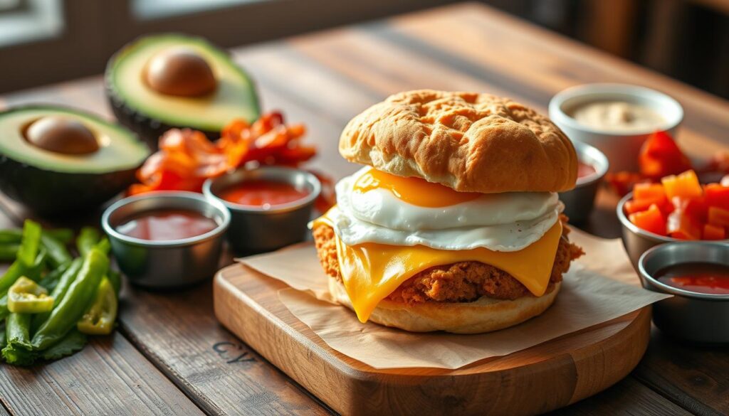 KFC breakfast sandwich customization