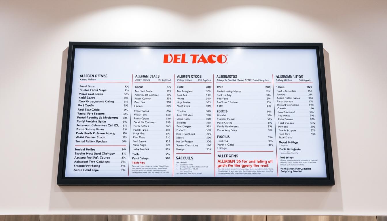 del taco allergen menu