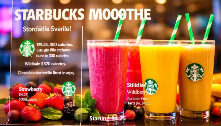 starbucks smoothie menu with price