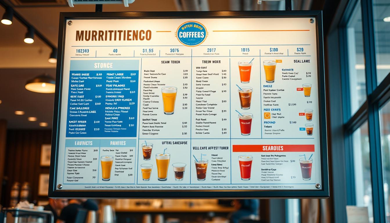 dutch bros nutrition menu